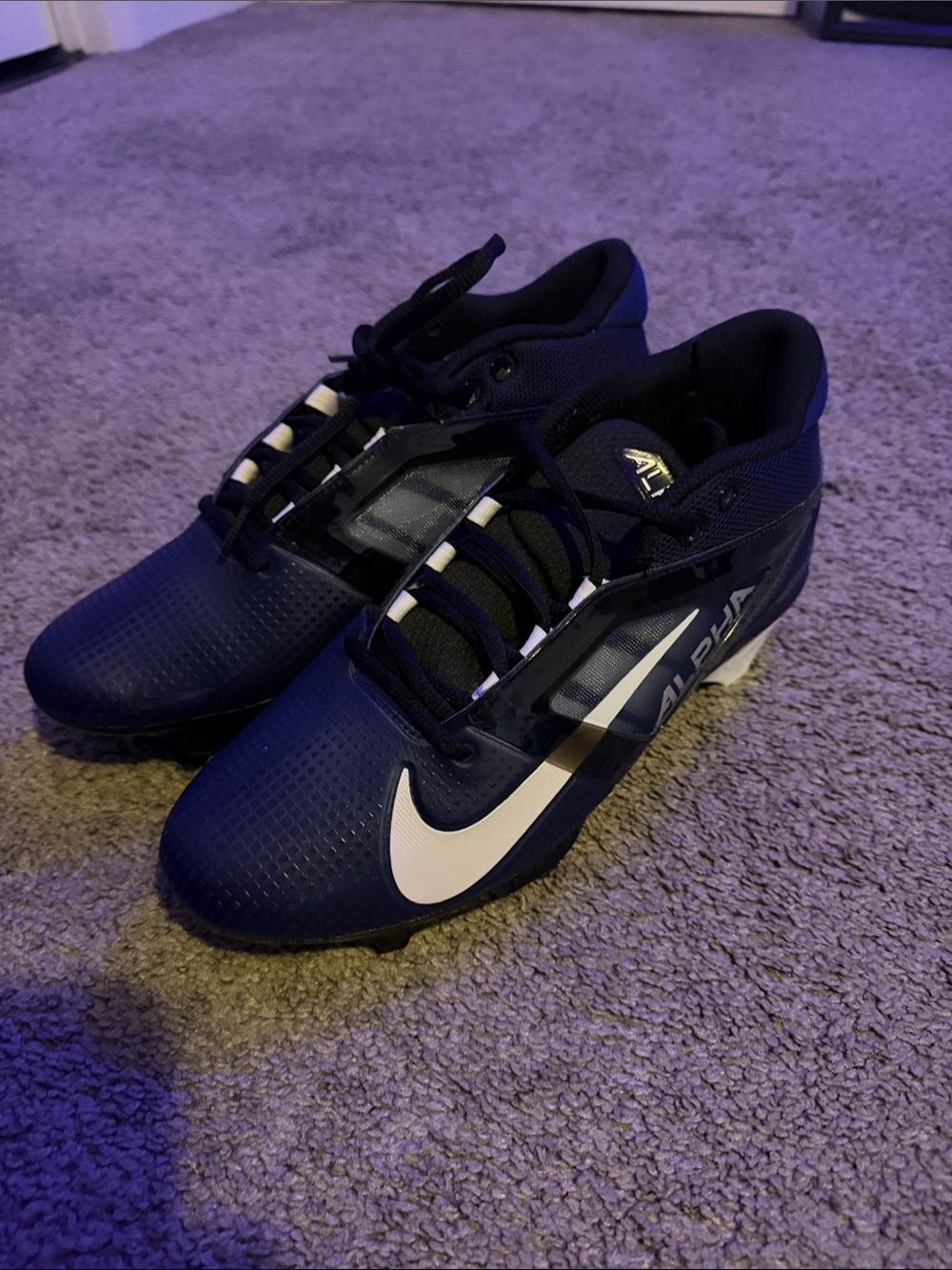 Nike Navy and White Men's Cleats